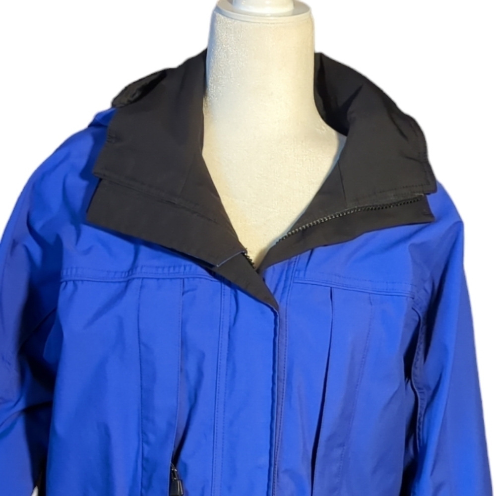 Eddie Bauer Blue/Purple hooded gore-tex zip front long Warm Winter jacket sz M - Picture 3 of 13